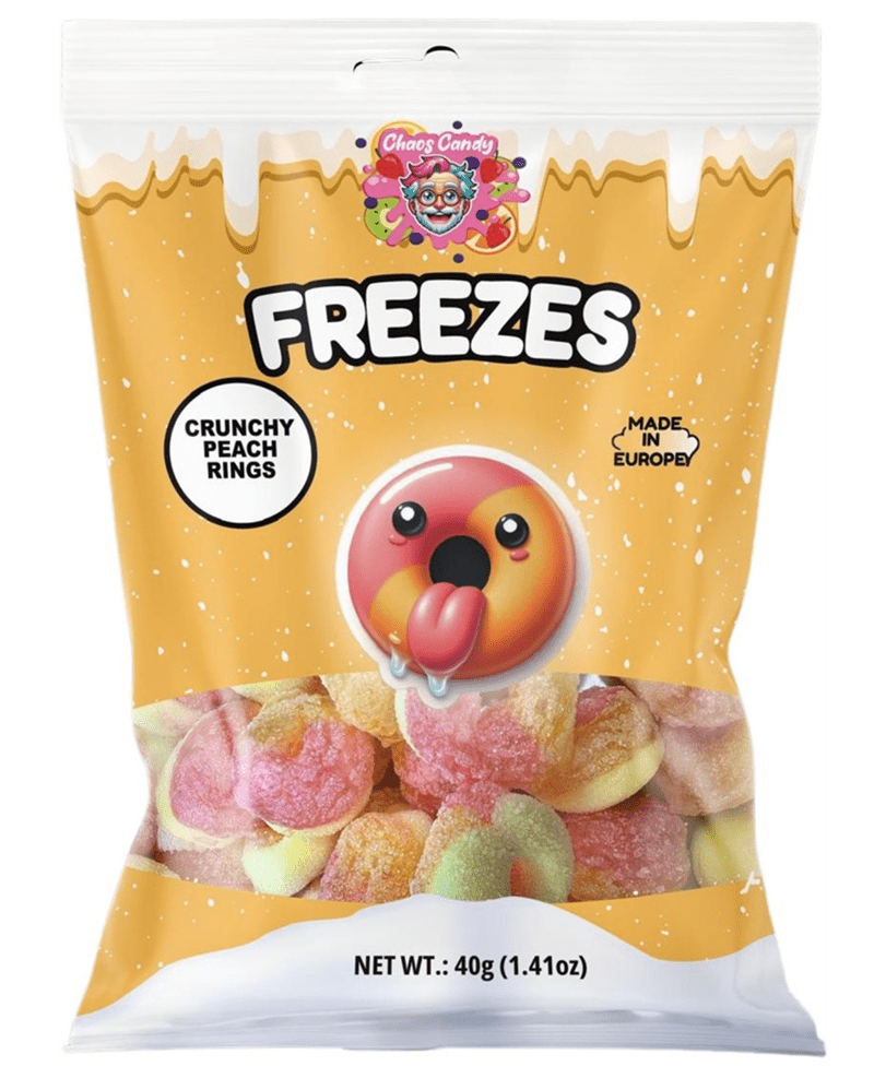 Chaos Candy Chaos Candy Freezes Crunchy Peach Rings 40g - Allinone Trade GmbH