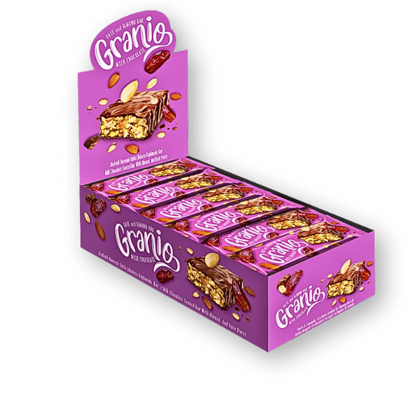 Granio Granio - Milchschokolade Dattel - Mandel Bar 40g - Allinone Trade GmbH