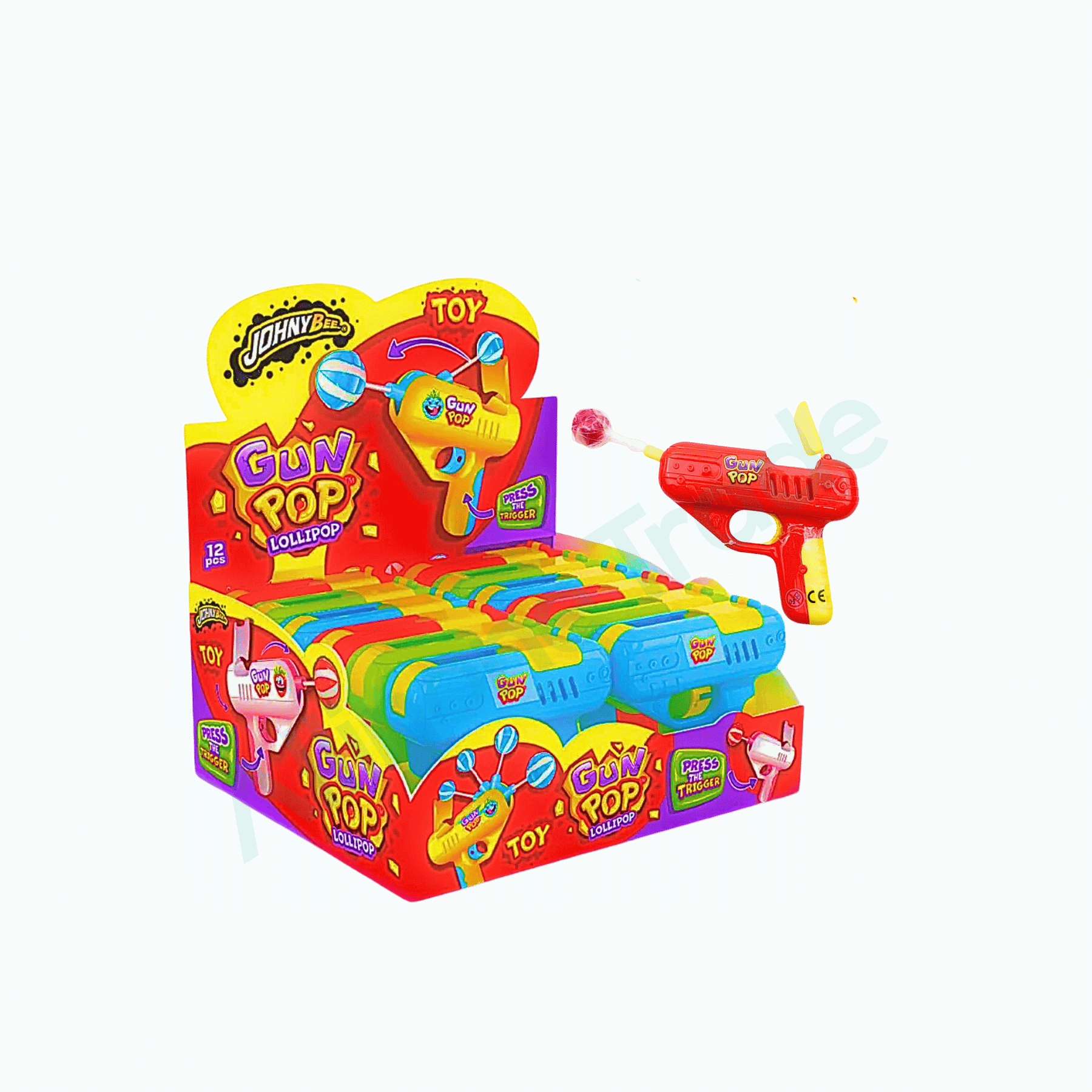 Johny Bee Johny Bee Gun Pop Lollipop 10g - Allinone Trade GmbH