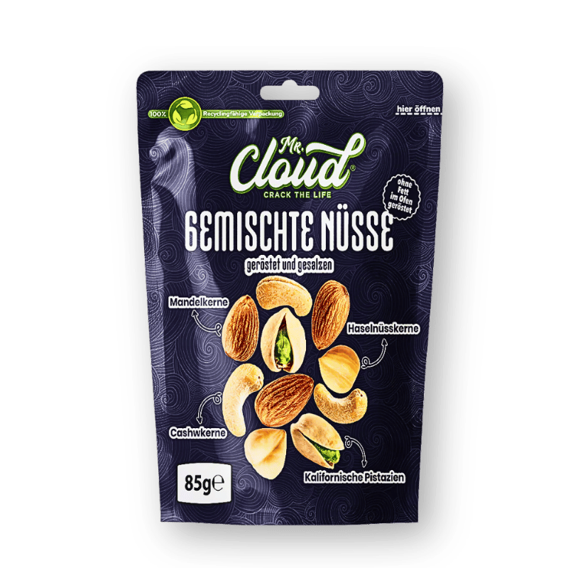 Mr. Cloud Mr. Cloud Gemischte Nüsse 85g - Allinone Trade GmbH