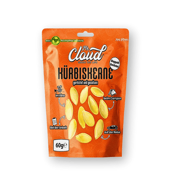 Mr. Cloud Mr. Cloud Kürbiskerne Doppelt Geröstet 60g - Allinone Trade GmbH