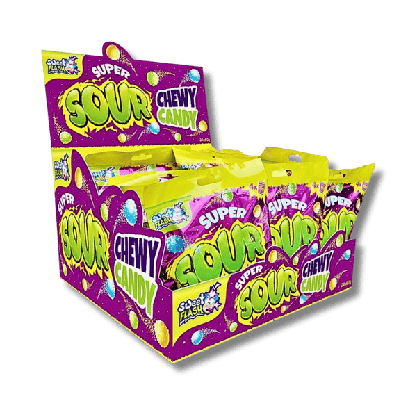 Sweet Flash Sweet Flash Super Sour Chewy Candy 60g - Allinone Trade GmbH
