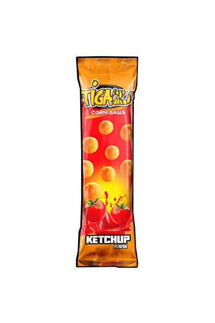 Tigas Tigaz Corn Balls Ketchup Flavor 60x20g - Allinone Trade GmbH