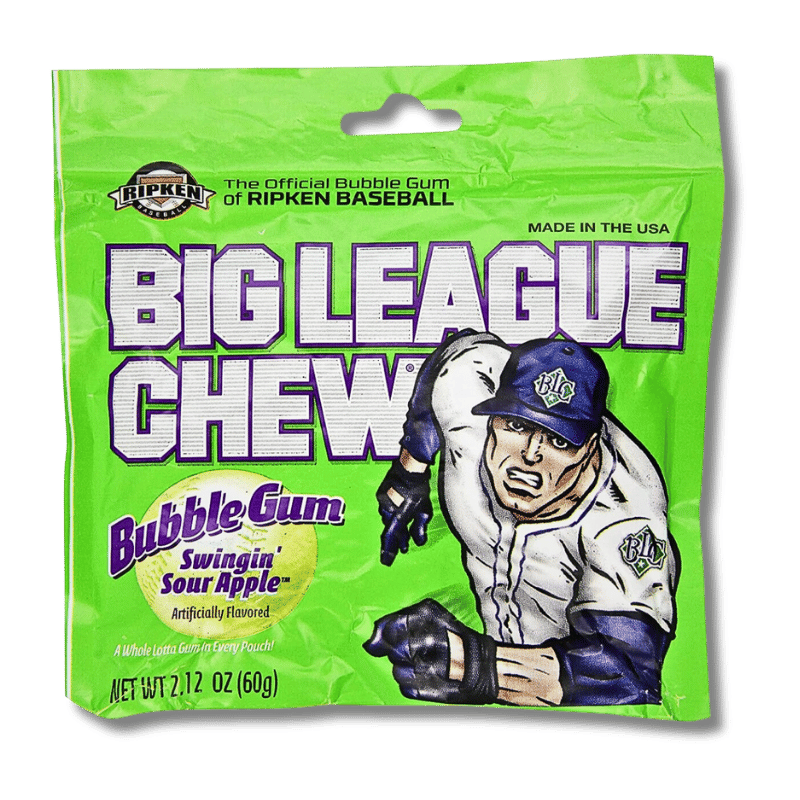 Big League Chew Bubble Gum Sour Apple 60g