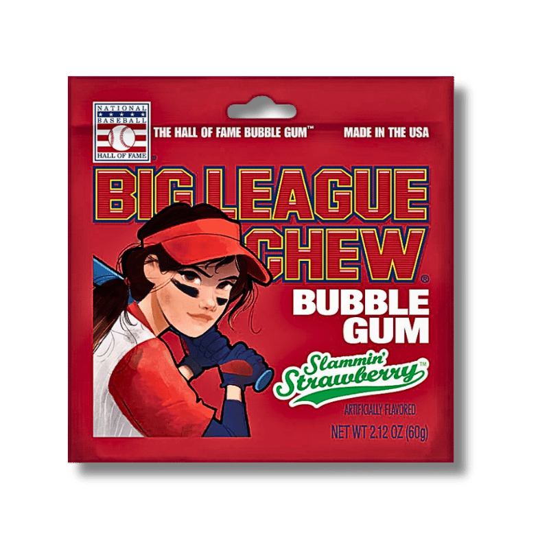 Big League Chew Bubble Gum Strawberry 60g