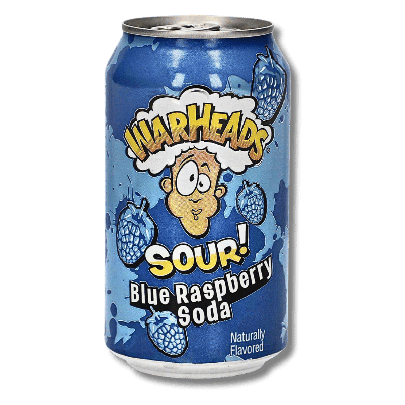 Warheads Sour Blue Raspberry Soda 330ml