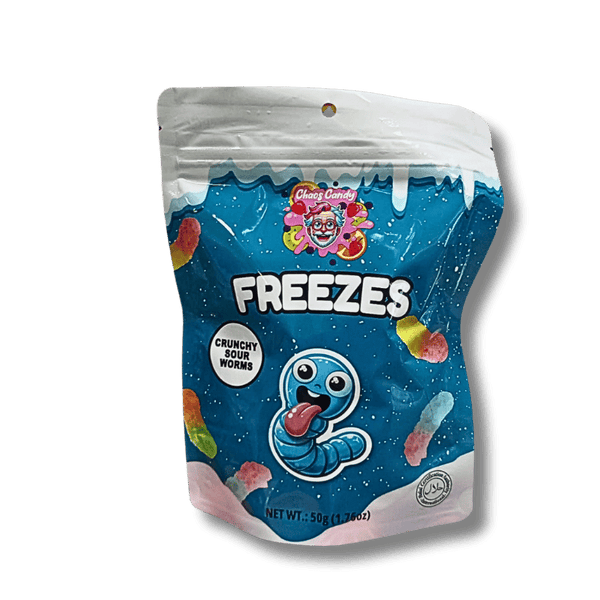 Chaos Candy Chaos candy Freezes Crunchy Sour Worms 50g - Allinone Trade GmbH