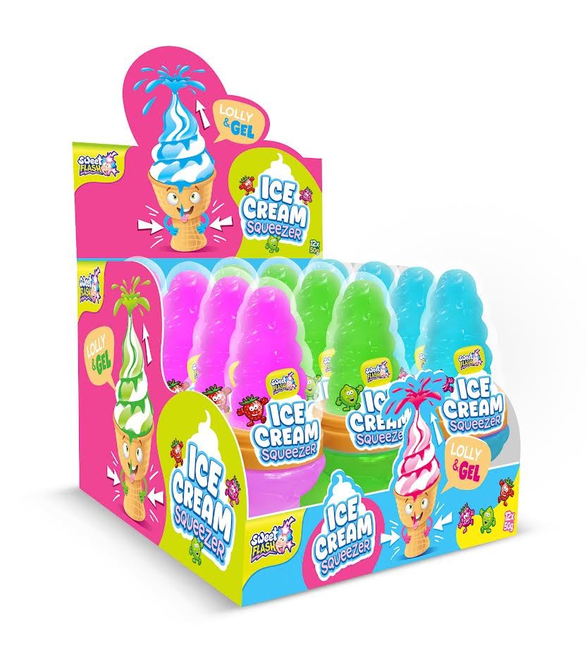 Sweet Flash Ice Cream Squeezer Lolly & Gel