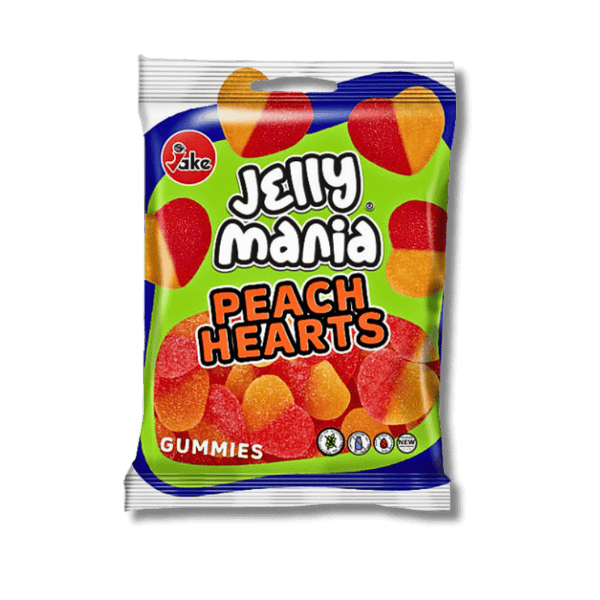 Jake Jake Jelly Mania Peach Hearts 100g - Allinone Trade GmbH
