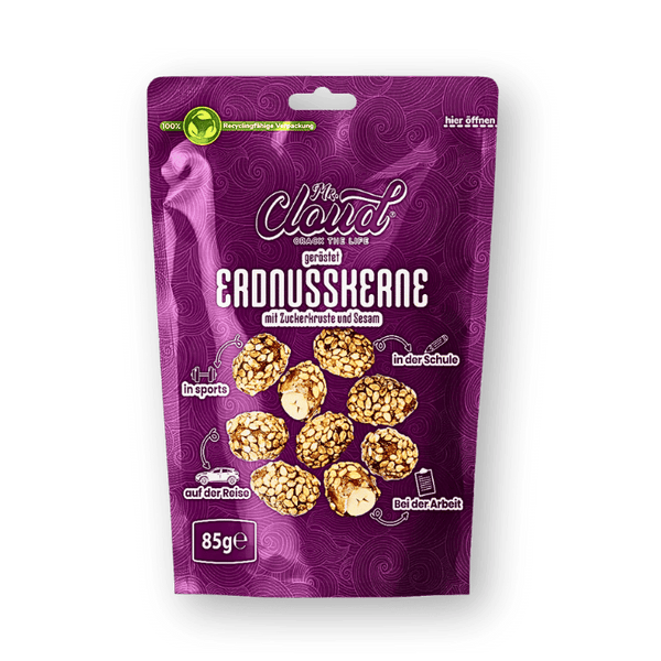 Mr. Cloud Mr. Cloud Erdnusskerne mit Zuckerkruste und Sesam 85g - Allinone Trade GmbH