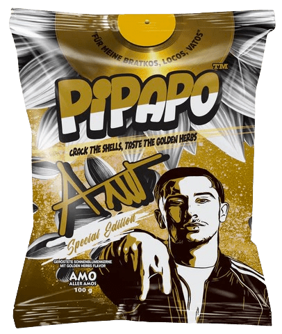 Amo Pipapo Sonnenblumenkerne Golden Herbs Flavor 30x100g - Allinone Trade GmbH