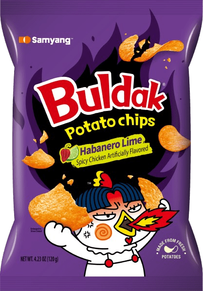 SamYang Buldak Samyang Buldak Chips Habanero & limette 20x55g - Allinone Trade GmbH