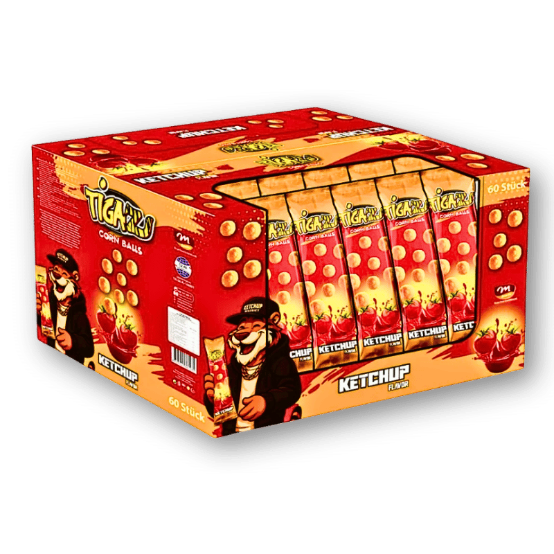 Tigas Tigaz Corn Balls Ketchup 20g - Allinone Trade GmbH