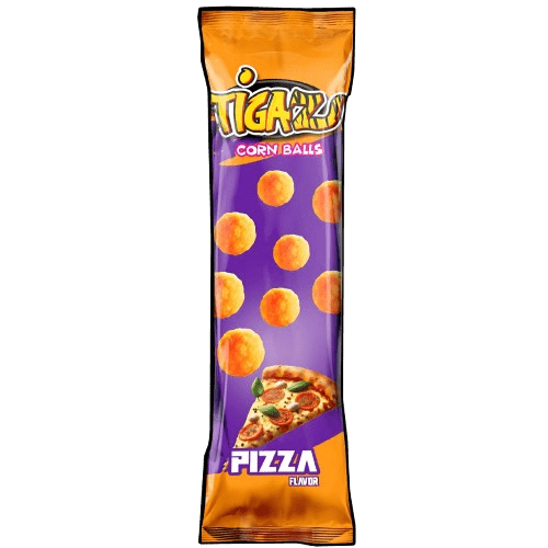Tigas TIGAZ CORN BALLS Pizza Flavor 60x20g - Allinone Trade GmbH