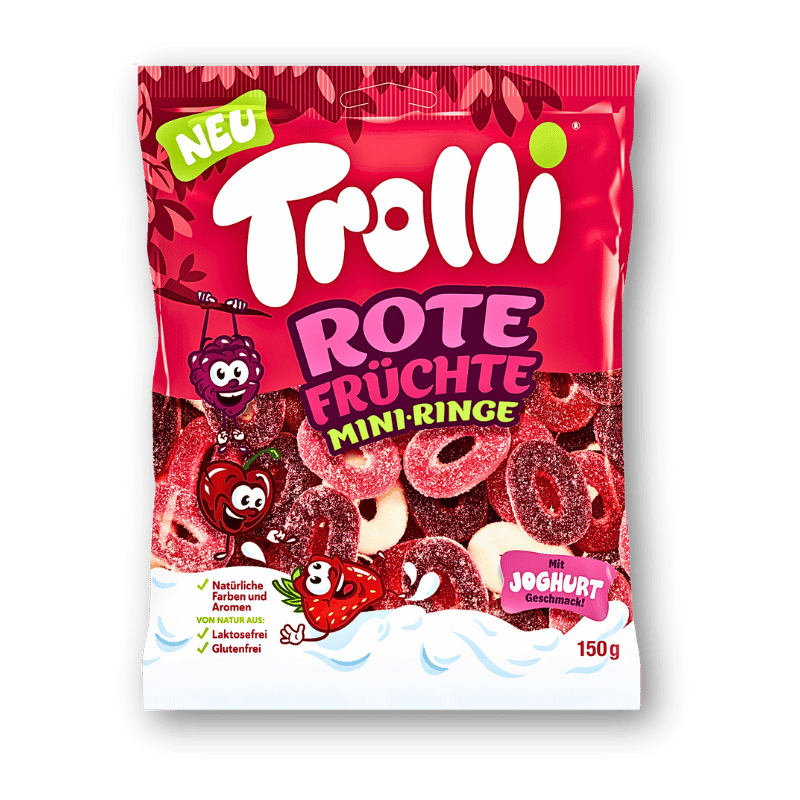 Trolli Trolli - Rote Früchte Mini - Ringe 150g - Allinone Trade GmbH