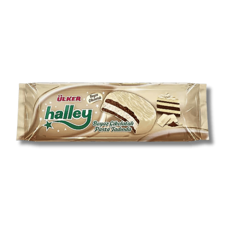 Ülker Ülker Halley Beyaz Çikolata Kaplamalı Sandviç Bisküvi 210g - Allinone Trade GmbH